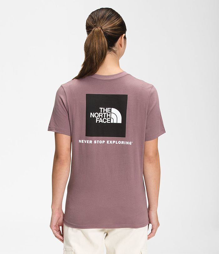 The North Face Short Sleeve Box NSE Womens T-Shirts Light Purple 237085-OQK